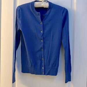 JCrew royal blue cotton cardigan